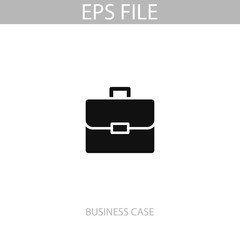 Business briefcase icon. EPS vector file