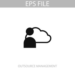 Outsource management icon. EPS vrctor file