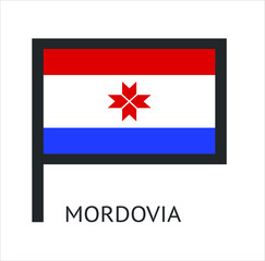  mordovian country flag symbol icon with a white background