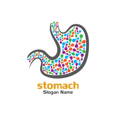 Stomach care icon logo designs concept vector illustration