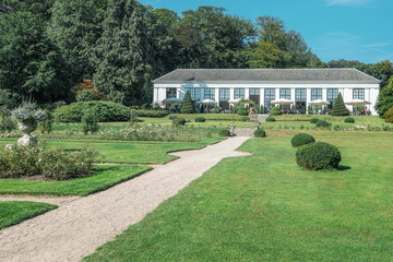 Fototapeta na wymiar The orangery at the castle and park Rosendael located in Rozendaal