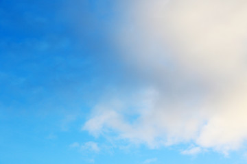 blue sky and white fluffy clouds