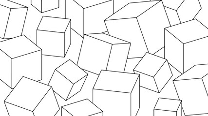 Abstract background, texture design with cubes, modern geometric pattern, vector illustration