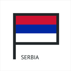  serbia country flag icon with background