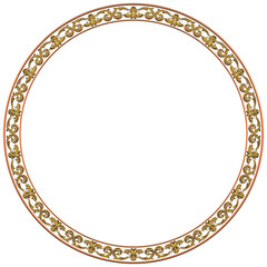 Round gold frame