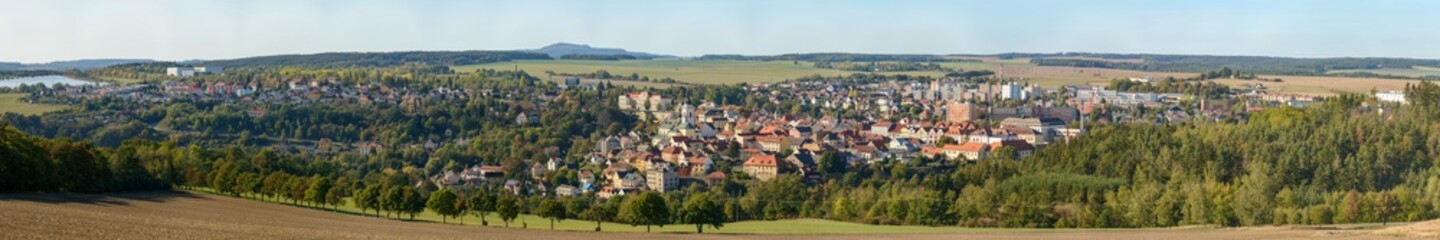 Fototapeta na wymiar panorama view on city stribro