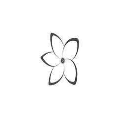Plumeria Logo Template vector symbol
