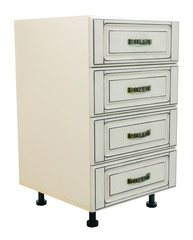 Wooden cabinet furniture on a white background