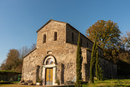 Teano, Campania, Italy. Church of San Paride ad Fontem. View of the main facade