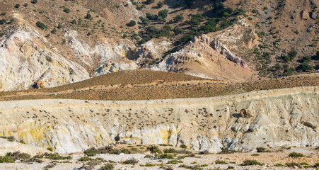 Vulkankrater Stefanos im Lakki-Tal von der Insel Nisyros Griechenland