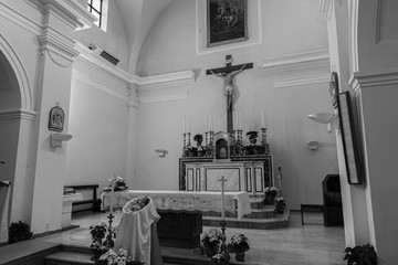 Scapoli, Isernia, Molise. Church of San Giorgio Martire. View.