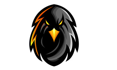 Eagle e-Sport Mascot Logo Design Illustration Vector