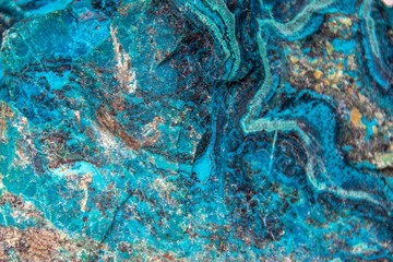 Marble blue, green abstract background. The texture of the stone is close.