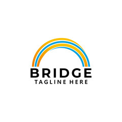 Obraz premium bridge logo icon vector isolated