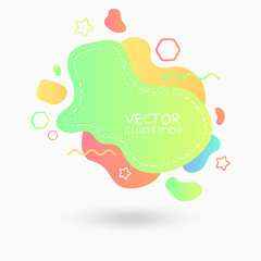 Dynamical colored forms. Abstract modern graphic elements.