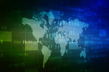 2d illustration world map abstract background