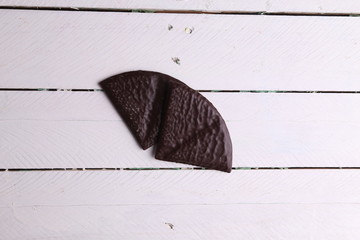 chocolate cookies fan shaped colorful background