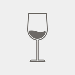  Glass of wine.icon.vector