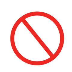  Prohibition sign. vector