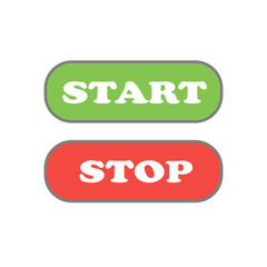  Start and finish button. vector