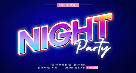 premium text effect editable vector template, neon night style, modern look, with the effect of shining light, everything can be changed and adjusted according to the needs of the event and more © rozikan