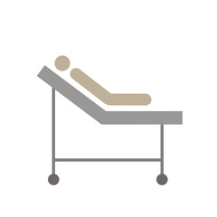  Sick in bed icon. vector