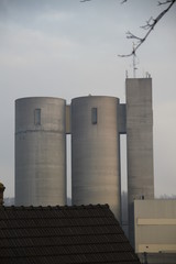 Cement plant silos factory workplace