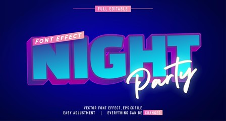 premium text effect editable vector template, neon night style, modern look, with the effect of shining light, everything can be changed and adjusted according to the needs of the event and more © rozikan
