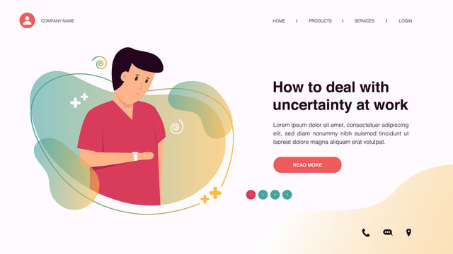 Web page design with business or finance concept for website and mobile website development. Website template design vector illustration. Able to edit or customize.