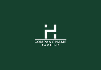 Letter H logo initial based icon unique creative minimal graphic company abstract design in vector editable file.