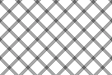 Behang Witte zwarte diagonale stof naadloze structuurpatroon © SolaruS