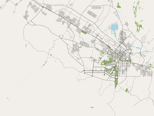 map of the city of Ashgabat, Turkmenistan