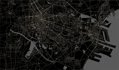 map of the city of Tianjin, China