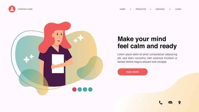Web page design with business or finance concept for website and mobile website development. Website template design vector illustration. Able to edit or customize.
