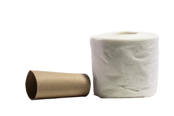 Tissue paper roll. Domestic, accessories.isolated on white with clipping path