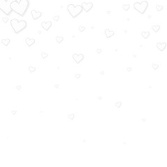 White heart love confettis. Valentine's day gradie