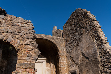 Isernia, Molise, ruins of the Celestial Convent of S. Spirito.  View.