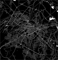 map of the city of Sofia, Bulgaria
