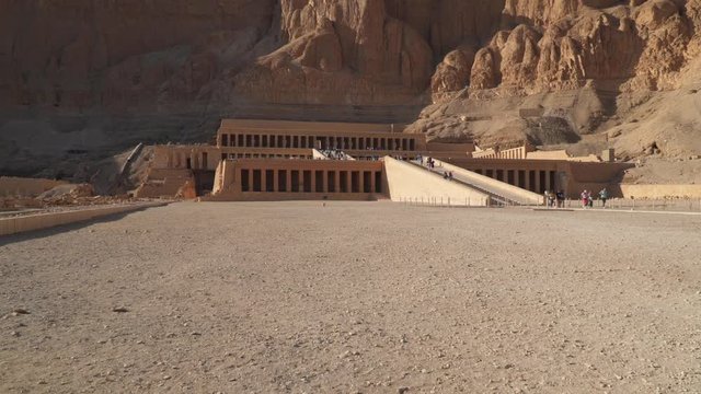 The Mortuary Temple of Hatshepsut, also known as the Djeser-Djeseru in Luxor, Egypt.
