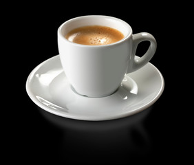 café sobre fondo negro. coffee on black background.