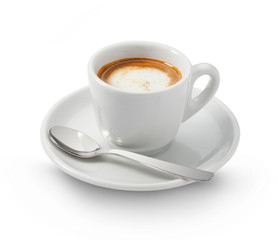 Taza de cafe con cuchara. Cup of coffee with spoon