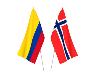 Norway and Colombia flags