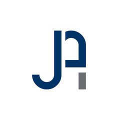 Creative letter JA Logo Design Vector Template. Initial Linked Letter JA Logo Design