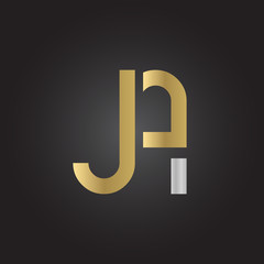 Creative letter JA Logo Design Vector Template. Initial Linked Letter JA Logo Design