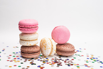 colorful macaroons on a plate