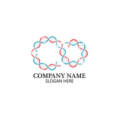 Infinity DNA Logo Icon Vector