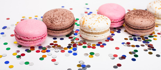 colorful macaroons on a plate