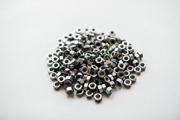 Lots of nuts washers and bolts for close-up repairs