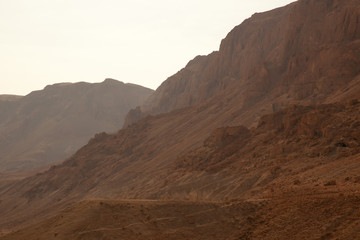 Landscape around the Qumran Caves in Israel