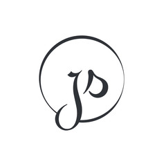 Creative letter JS Logo Design Vector Template. Initial Linked Letter JS Logo Design